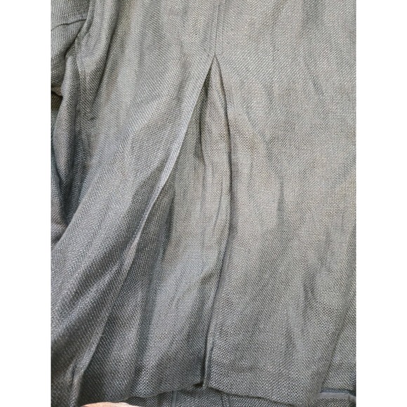 Eileen Fisher Linen Womens Black 3/4 Sleeve Pockets Open Front Blazer Size Small - Picture 9 of 10